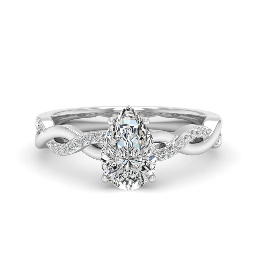 1.59 d.e.w cts Claudia Moissanite Ring