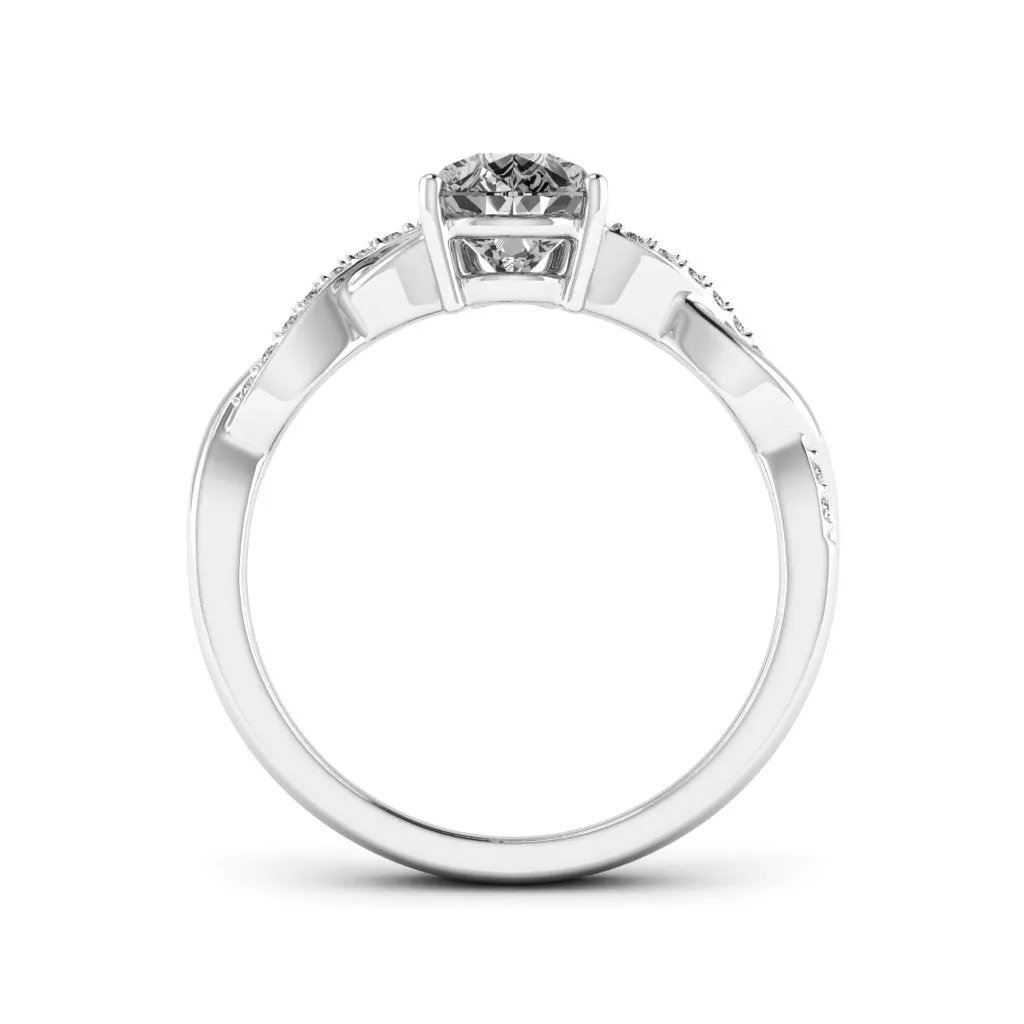 1.59 d.e.w cts Claudia Moissanite Ring