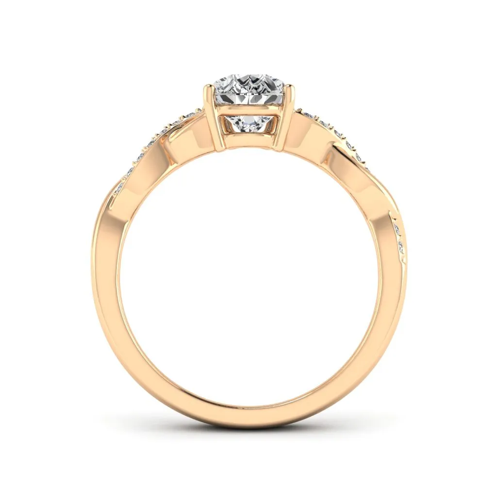 1.59 d.e.w cts Claudia Moissanite Ring