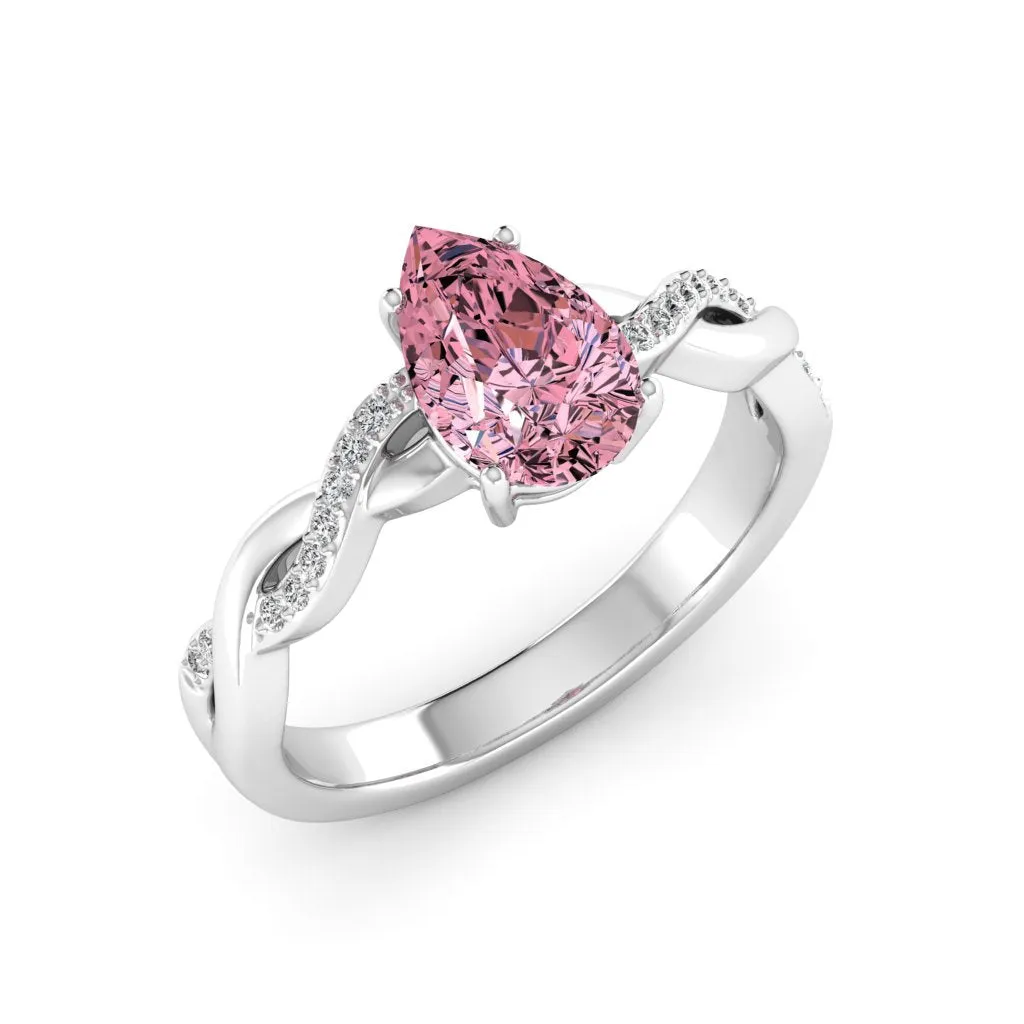 1.59 d.e.w cts Claudia Moissanite Ring