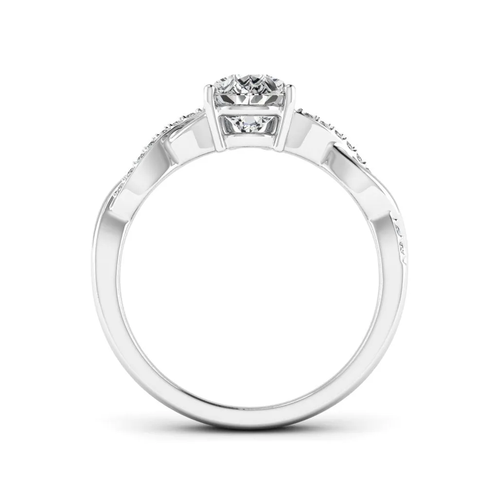 1.59 d.e.w cts Claudia Moissanite Ring