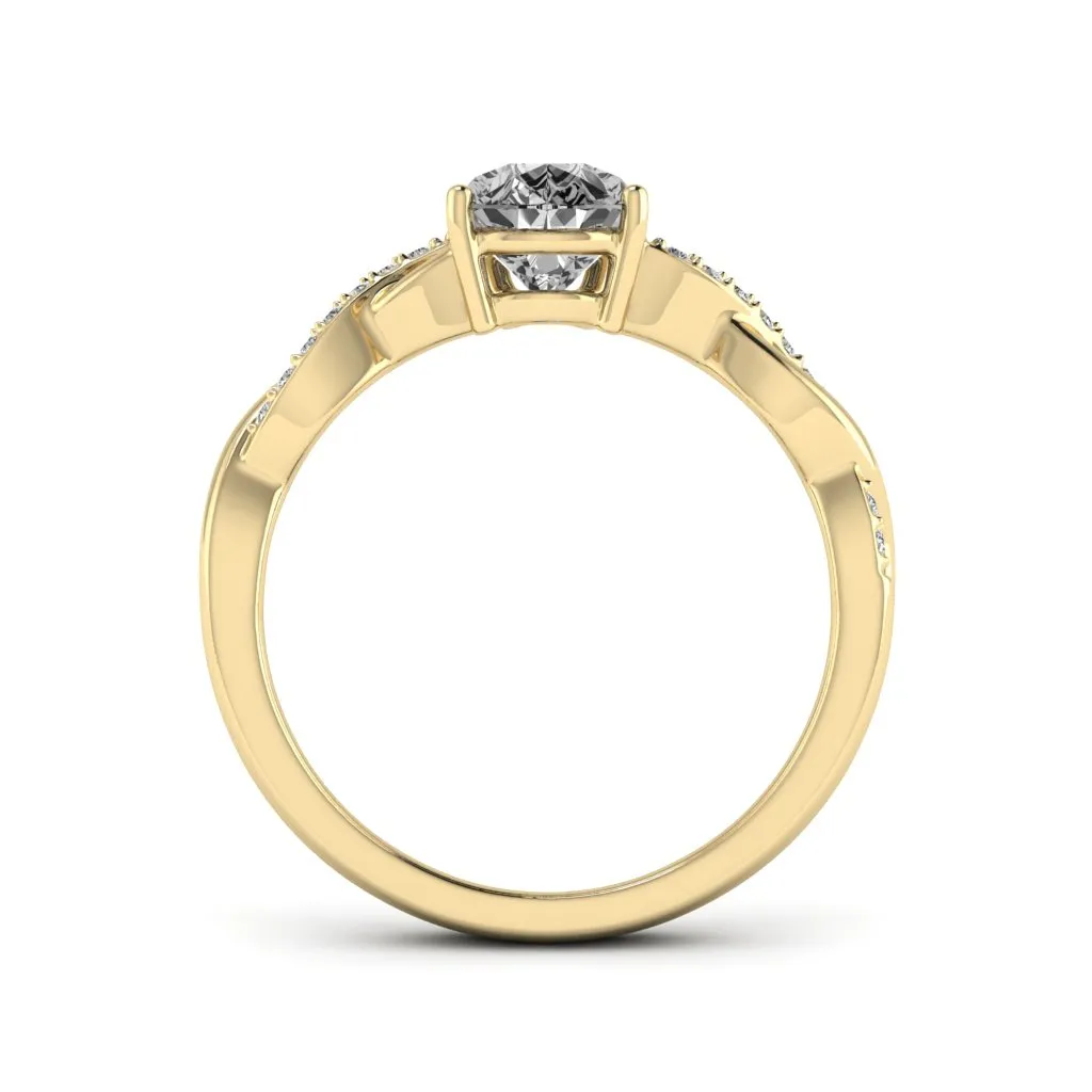 1.59 d.e.w cts Claudia Moissanite Ring