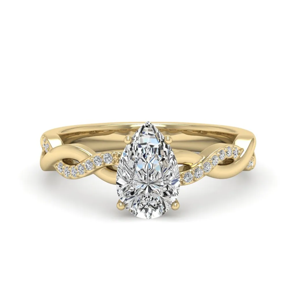 1.59 d.e.w cts Claudia Moissanite Ring