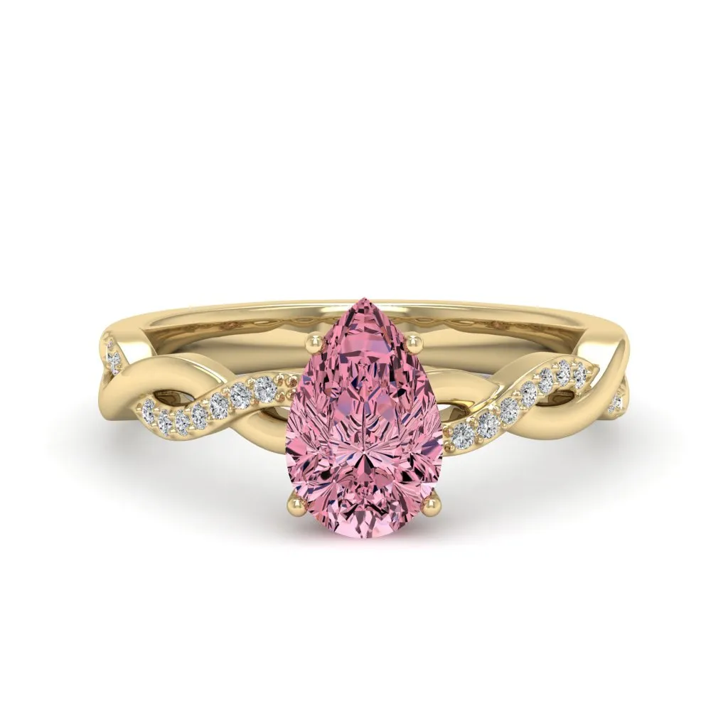 1.59 d.e.w cts Claudia Moissanite Ring