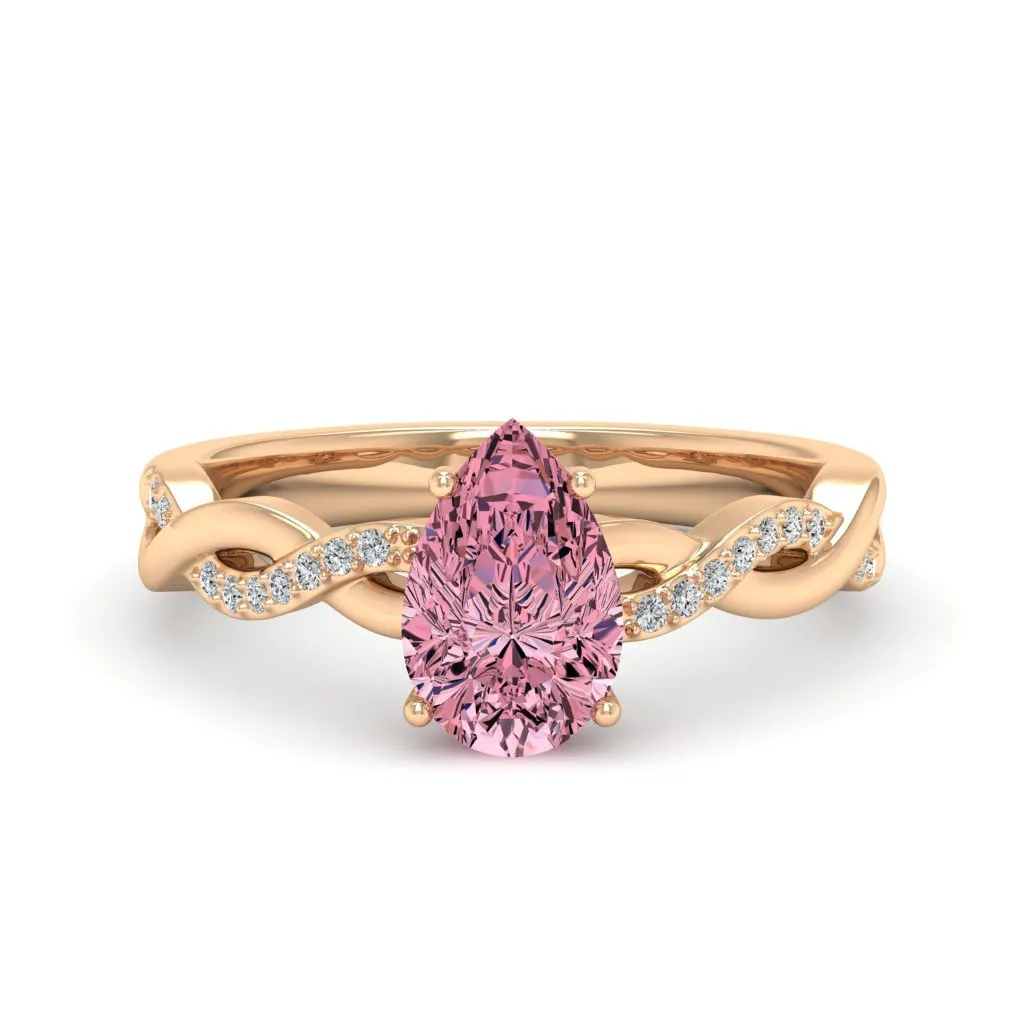 1.59 d.e.w cts Claudia Moissanite Ring
