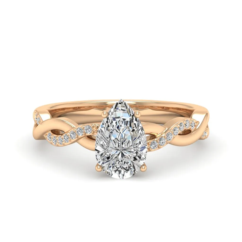 1.59 d.e.w cts Claudia Moissanite Ring