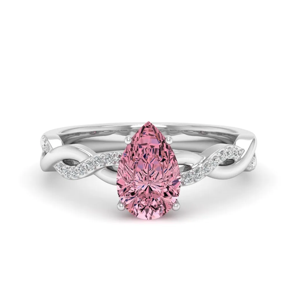 1.59 d.e.w cts Claudia Moissanite Ring