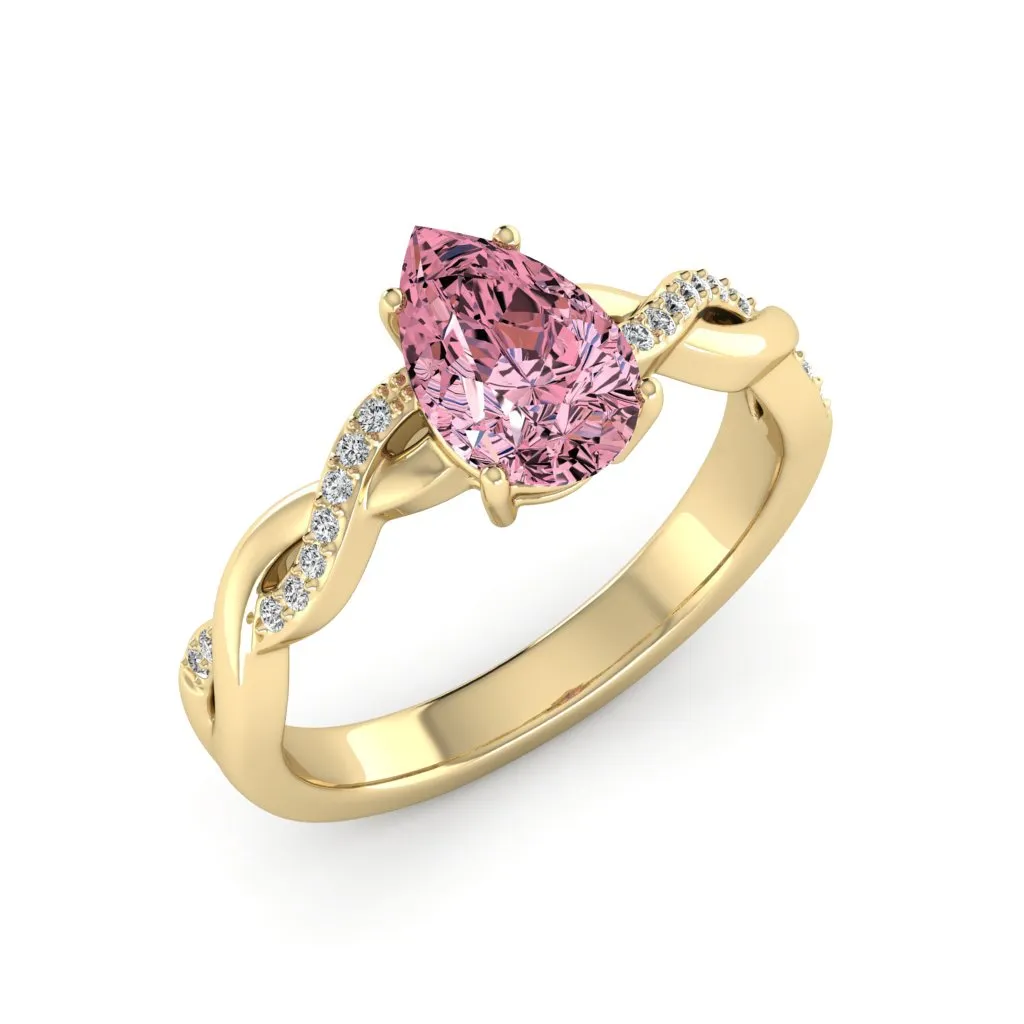 1.59 d.e.w cts Claudia Moissanite Ring