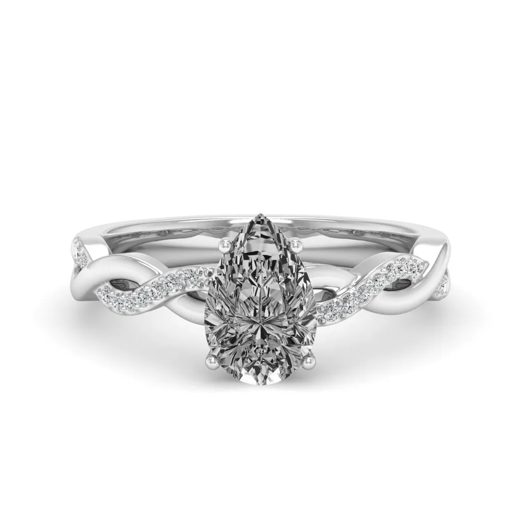 1.59 d.e.w cts Claudia Moissanite Ring