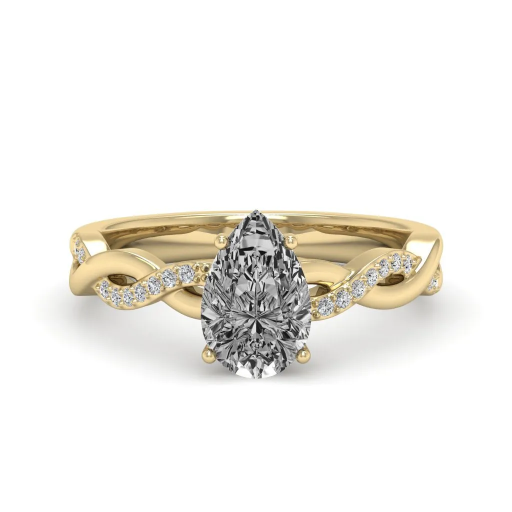 1.59 d.e.w cts Claudia Moissanite Ring