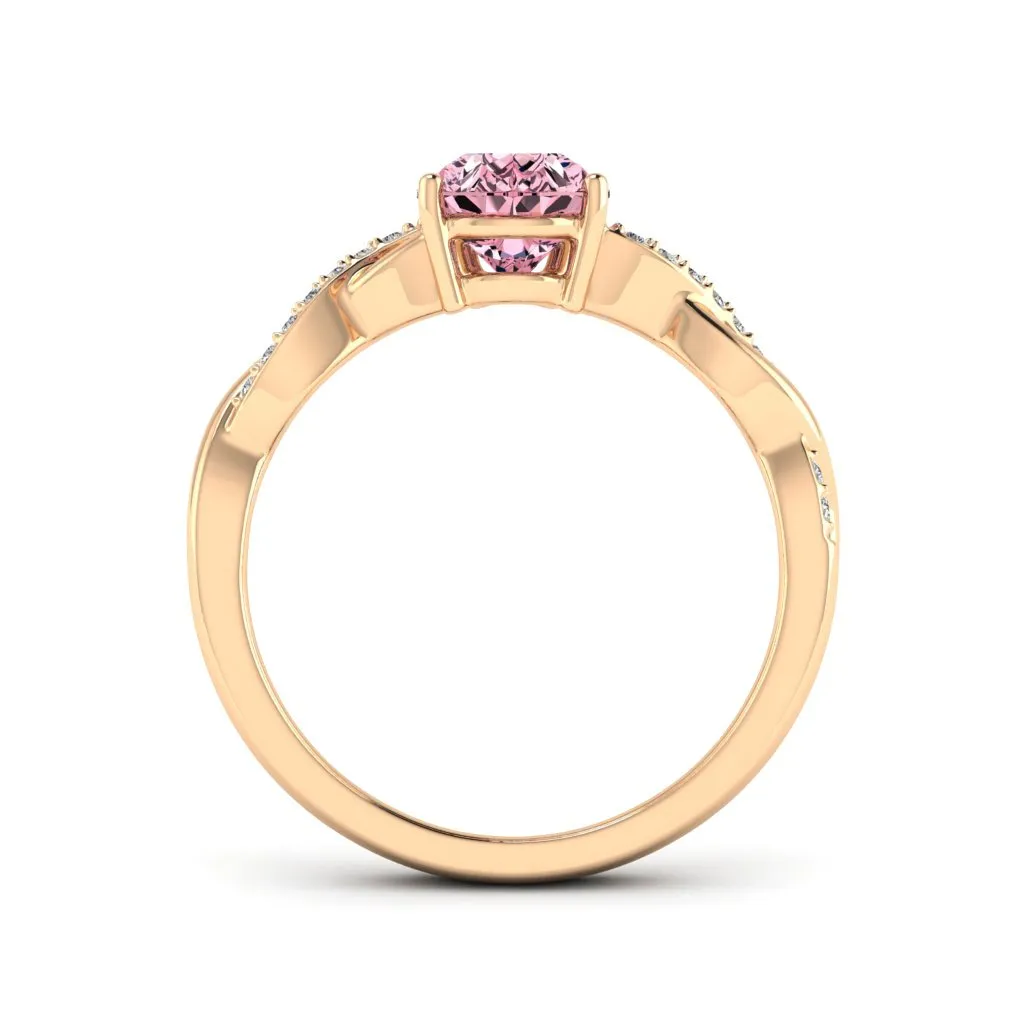 1.59 d.e.w cts Claudia Moissanite Ring