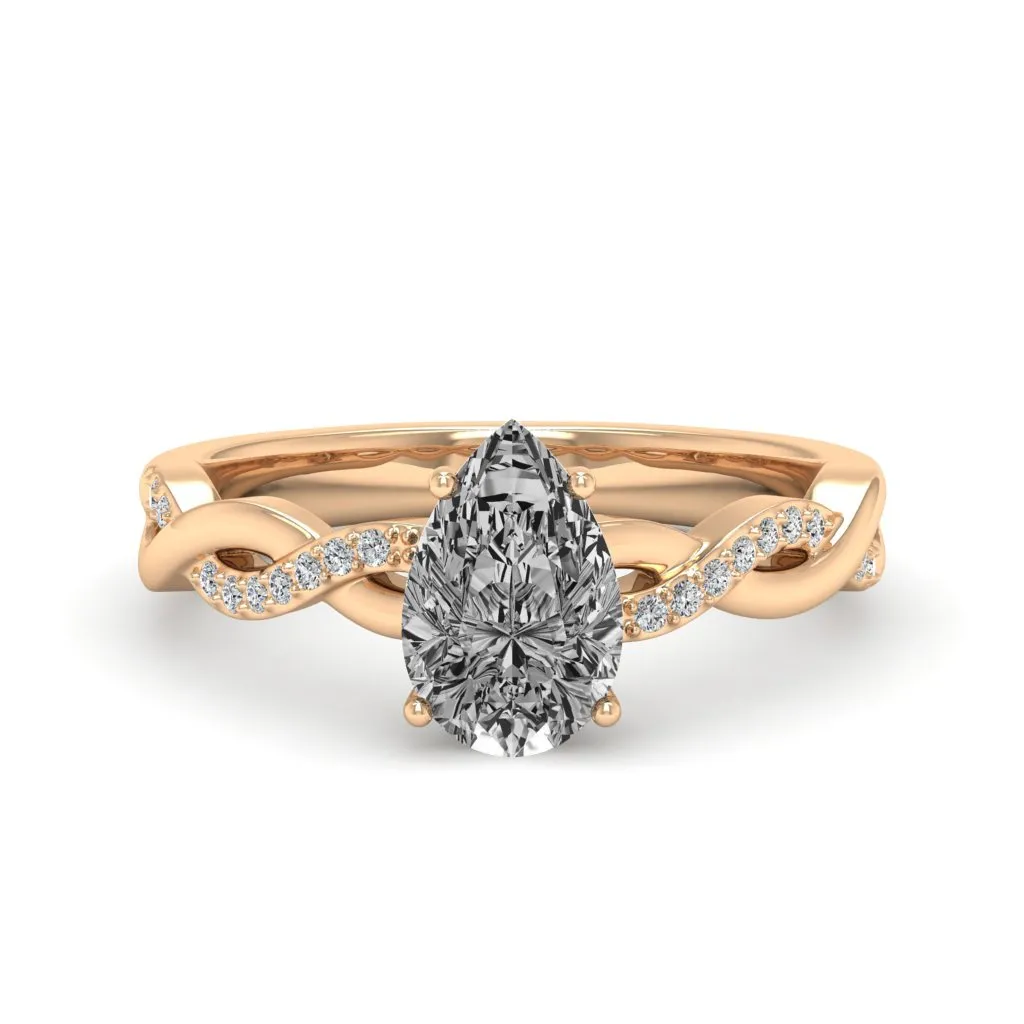1.59 d.e.w cts Claudia Moissanite Ring