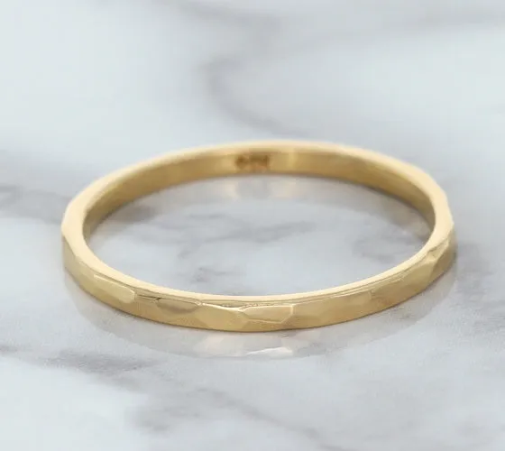 1.6mm Hammered Band in 14K Rose Gold