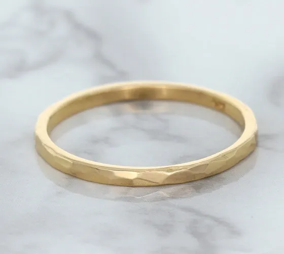 1.6mm Hammered Band in 14K Rose Gold