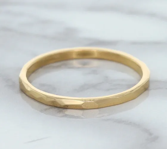 1.6mm Hammered Band in 14K Rose Gold