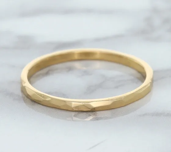 1.6mm Hammered Band in 14K Rose Gold