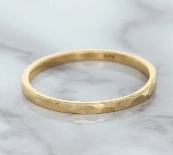 1.6mm Hammered Band in 14K Rose Gold