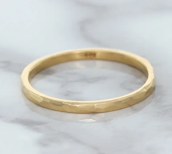 1.6mm Hammered Band in 14K Rose Gold