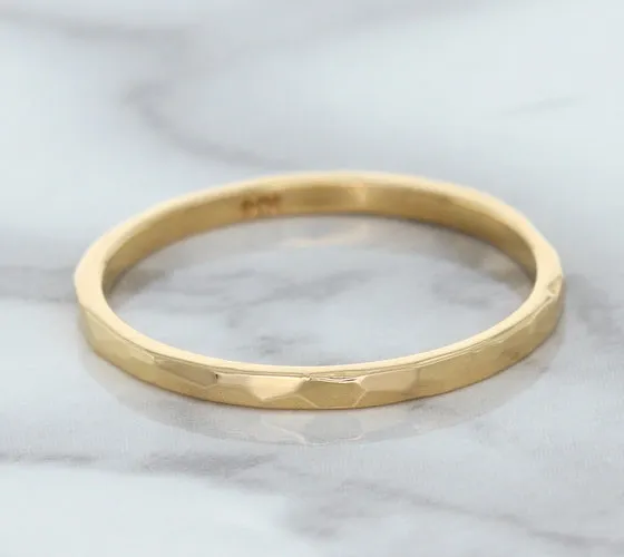 1.6mm Hammered Band in 14K Rose Gold