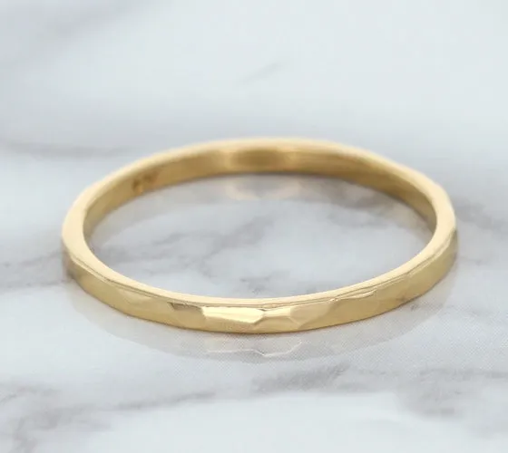 1.6mm Hammered Band in 14K Rose Gold