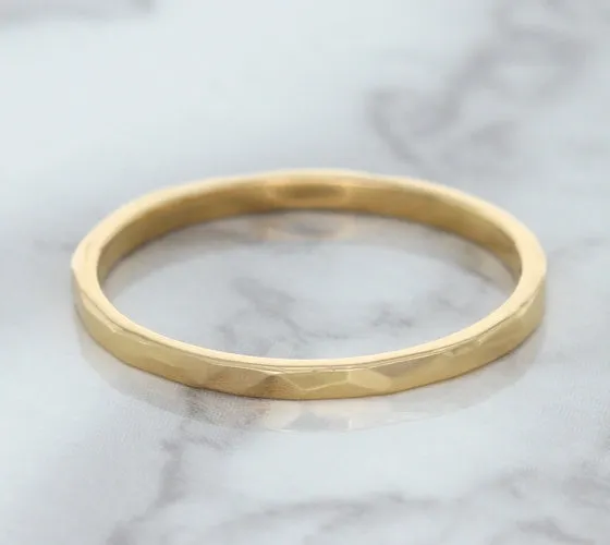 1.6mm Hammered Band in 14K Rose Gold