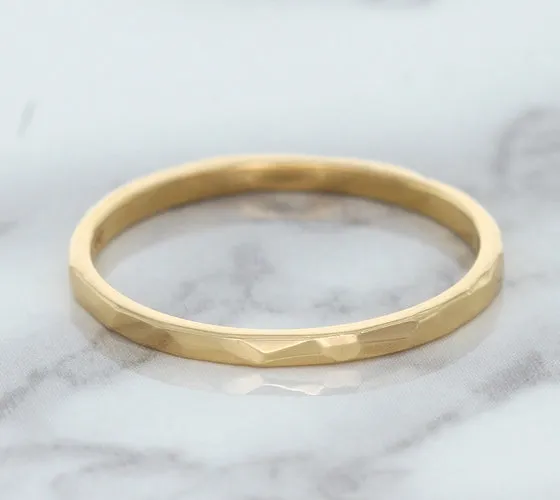 1.6mm Hammered Band in 14K Rose Gold