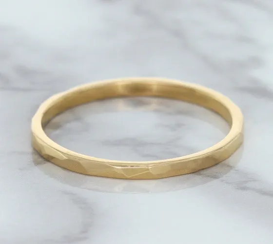 1.6mm Hammered Band in 14K Rose Gold