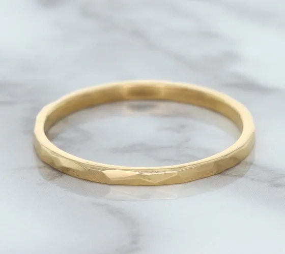 1.6mm Hammered Band in 14K Rose Gold