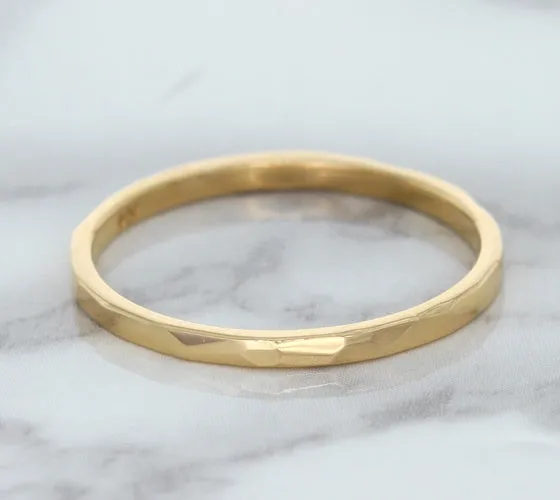 1.6mm Hammered Band in 14K Rose Gold