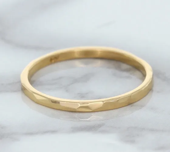 1.6mm Hammered Band in 14K Rose Gold