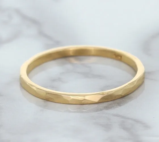 1.6mm Hammered Band in 14K Rose Gold