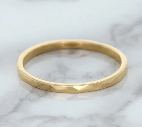 1.6mm Hammered Band in 14K Rose Gold