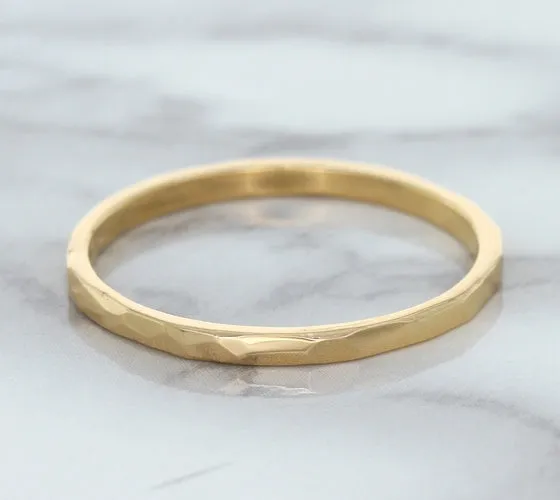 1.6mm Hammered Band in 14K Rose Gold