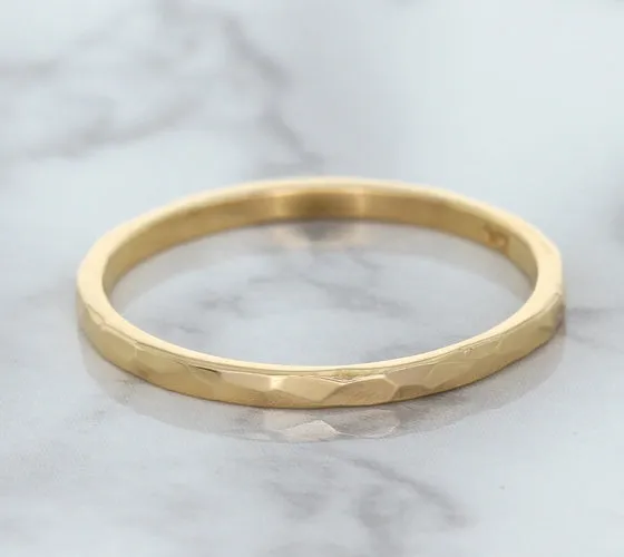 1.6mm Hammered Band in 14K Rose Gold
