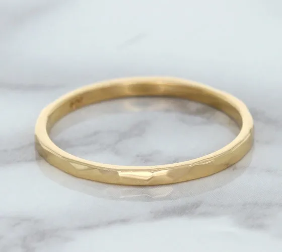1.6mm Hammered Band in 14K Rose Gold