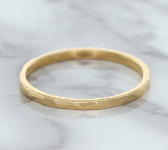 1.6mm Hammered Band in 14K Rose Gold