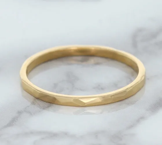 1.6mm Hammered Band in 14K Rose Gold