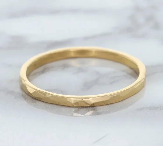1.6mm Hammered Band in 14K Rose Gold