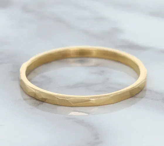 1.6mm Hammered Band in 14K Rose Gold
