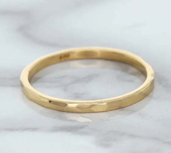 1.6mm Hammered Band in 14K Rose Gold