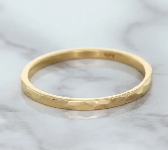 1.6mm Hammered Band in 14K Rose Gold