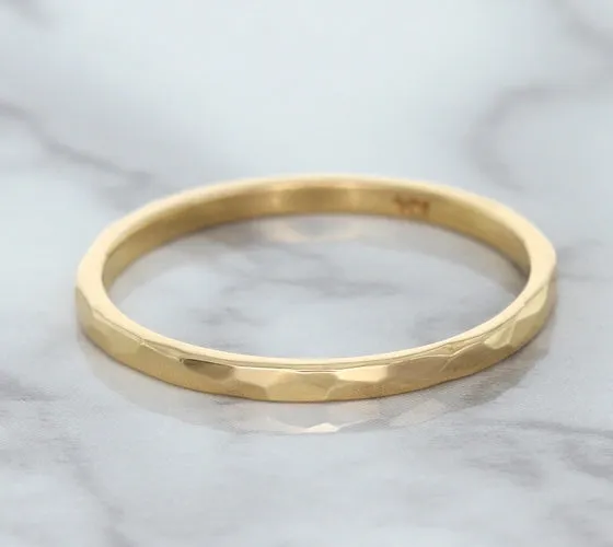 1.6mm Hammered Band in 14K Rose Gold