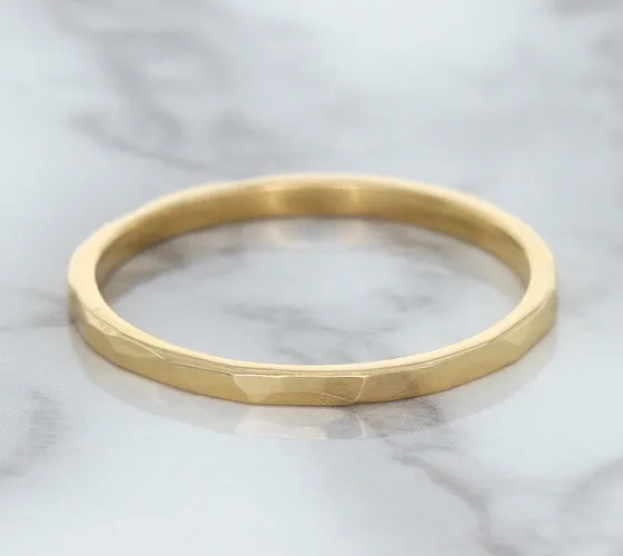 1.6mm Hammered Band in 14K Rose Gold