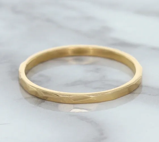 1.6mm Hammered Band in 14K Rose Gold