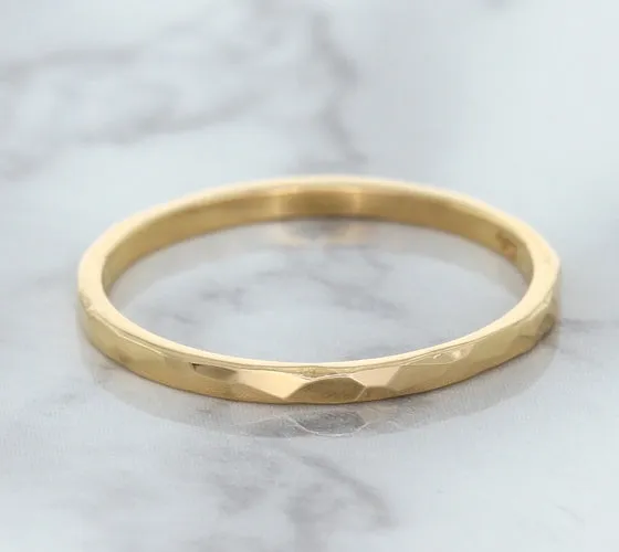 1.6mm Hammered Band in 14K Rose Gold