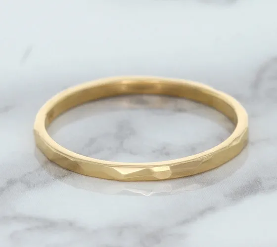 1.6mm Hammered Band in 14K Rose Gold
