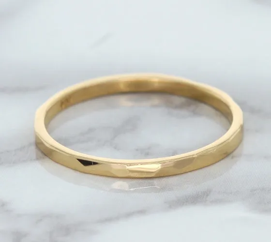 1.6mm Hammered Band in 14K Rose Gold