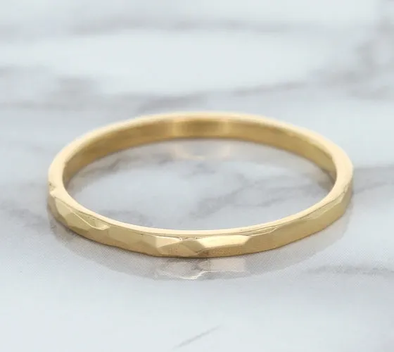 1.6mm Hammered Band in 14K Rose Gold
