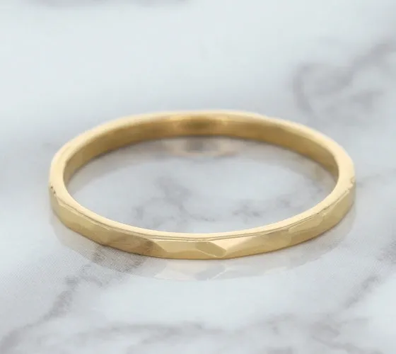 1.6mm Hammered Band in 14K Rose Gold
