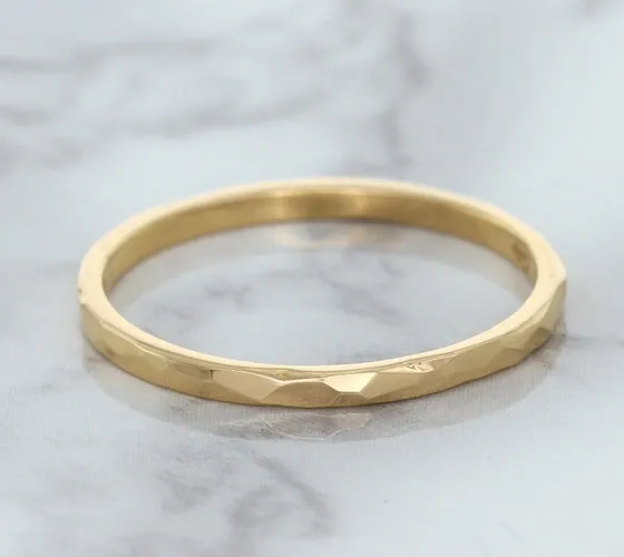 1.6mm Hammered Band in 14K Rose Gold